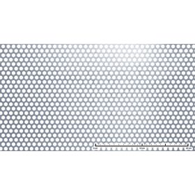   Perforált lemez acél 1000x2000x1,5 mm tábla 8 mm lyuk kör alakú osztással 48%-os áteresztő felülettel 