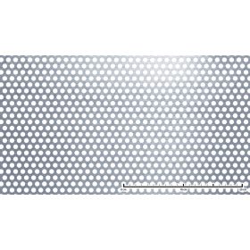   Perforált lemez acél 1000x2000x1 mm tábla 8 mm lyuk kör alakú osztással 40%-os áteresztő felülettel 