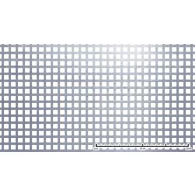 Perforált lemez rozsdamentes acél 1000x2000x1,5 mm tábla 10x10 mm lyuk hálós osztással 