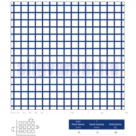 Perforált lemez rozsdamentes acél 1000x2000x1 mm tábla 10x10 mm lyuk hálós osztással