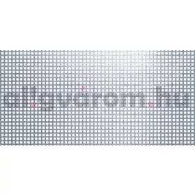 Perforált lemez rozsdamentes acél 1000x2000x1,5 mm tábla 5x5 mm lyuk hálós osztással saválló inox