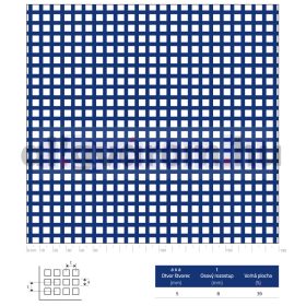   Perforált lemez rozsdamentes acél 1000x2000x1mm tábla 5x5 mm lyuk hálós osztással Szabad áteresztő felület: 39% saválló inox