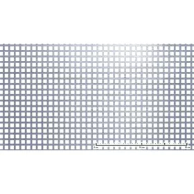 Perforált lemez rozsdamentes acél 1000x2000mm tábla 8x8 mm lyuk hálós osztással