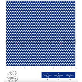   Perforált lemez rozsdamentes 1000x2000x1,5 mm tábla 3 mm lyuk Körlyukasztás átlós osztással Szabad áteresztő felület: 33% saválló inox