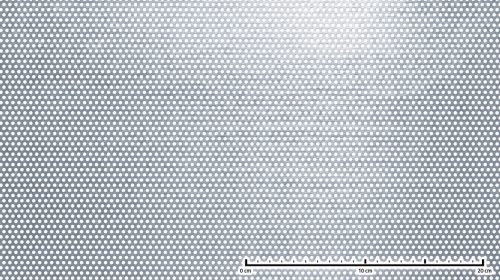 Perforált lemez rozsdamentes 1000x2000x1mm tábla 3 mm lyuk Körlyukasztás átlós osztással Szabad áteresztő felület: 33% saválló inox