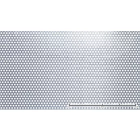 Perforált lemez rozsdamentes 1000x2000x1,5 mm tábla 5 mm lyuk Körlyukasztás átlós osztással 