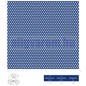 Saválló perforált lemez 3 mm