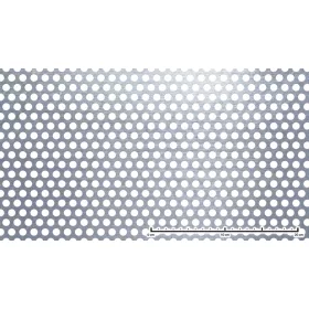Perforált lemez rozsdamentes 1250x2500x1,5 mm tábla 10 mm lyuk Körlyukasztás átlós osztással