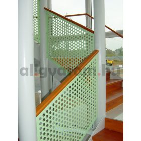   Perforált lemez rozsdamentes 1000x2000x2 mm tábla 10 mm lyuk Körlyukasztás átlós osztással Szabad áteresztő felület: 40% saválló inox