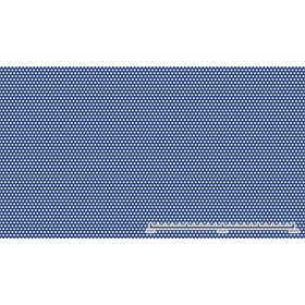   Perforált lemez horganyzott 1000x2000x0,75mm tábla 3mm lyuk Körlyukasztás átlós osztással Szabad áteresztő felület: 33% 