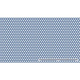   Perforált lemez horganyzott 1000x2000x0,75mm tábla 8mm lyuk Körlyukasztás átlós osztással Szabad áteresztő felület: 60% 