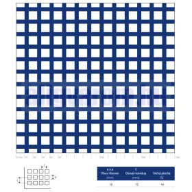 Perforált lemez Alumínium acél 1000x2000mm tábla 10x10 mm lyuk hálós osztással