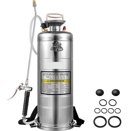 Kézi permetező 12L rozsdamentes permetező szivattyú kerti permetező vállpántokkal