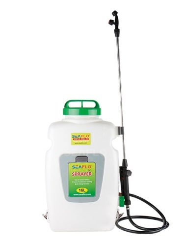 Háti permetező 16 literes tartállyal 58 cm csővel 12V nagynyomású szivattyúval