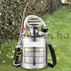   Kézi permetező 4L rozsdamentes permetező szivattyú kerti permetező vállpántokkal