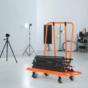   Lapszállító kocsi 1360 kg teherbírású, 115 x 55 cm-es acél szárazépítő anyagszállító kocsi