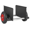 Lapszállító kocsi 272 kg teherbírású, 20 cm-es felfújható kerekekkel és állítható szorítóval ellátott anyagszállító platós kocsi