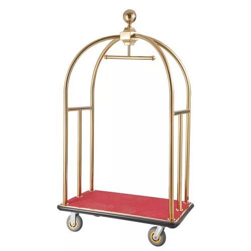 Szállodai csomagszállító kocsi 500 kg teherbírású poggyászkocsi 1080x640x1860mm arany