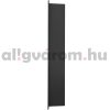 Beépíthető fürdőszobai polc, fali fülke 10x33x63 cm rozsdamentes acél, fekete, peremes