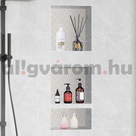   Beépíthető fürdőszobai polc 10x40x101 cm burkolandó műanyag 3 polc csempézhető 
