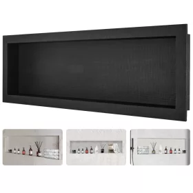   Beépíthető fürdőszobai polc 10x40x127 cm burkolandó műanyag polc csempézhető 