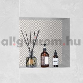   Beépíthető fürdőszobai polc 10x40x40 cm burkolandó műanyag polc csempézhető 