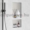 Beépíthető fürdőszobai polc 10x40x80 cm burkolandó műanyag 2 polc csempézhető 