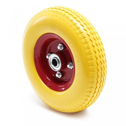 Ø 230 mm defektmentes gumi kerék sárga defekttűrő pótkerék kézikocsi kiskocsi molnárkocsi 2.80/2.50-4 átmérő 230 mm