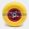 Ø 230 mm defektmentes gumi kerék sárga defekttűrő pótkerék kézikocsi kiskocsi molnárkocsi 2.80/2.50-4 átmérő 230 mm