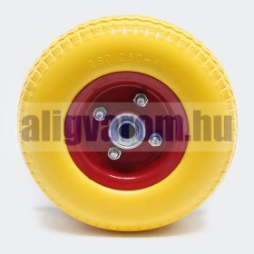   Ø 230 mm defektmentes gumi kerék sárga defekttűrő pótkerék kézikocsi kiskocsi molnárkocsi 2.80/2.50-4 átmérő 230 mm