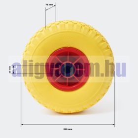   Ø 260 mm defektmentes gumi kerék 3.00-4  műanyag felnis tűgörgős defekttűrő pótkerék kézikocsi kiskocsi molnárkocsi