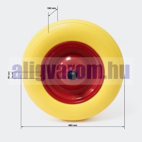 Ø 400 mm defektmentes gumi kerék pótkerék kézikocsi kiskocsi molnárkocsi 4.00x8 átmérő 400 mm