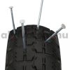 Ø260 mm tömörgumi kerék 2 db 4.1/3.5-4 defektmentes fekete-piros pótkerék műanyag felnivel kézikocsi kiskocsi molnárkocsi talicska
