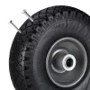 Ø260 mm tömörgumi kerék 2 db 3.00-4 defektmentes fekete-szürke pótkerék acél felnivel kézikocsi
