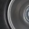 Ø260 mm tömörgumi kerék 2 db 3.00-4 defektmentes fekete-szürke pótkerék acél felnivel kézikocsi