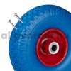 Ø260 mm tömörgumi kerék 2 db 3.00-4 defektmentes kék-piros pótkerék acél felnivel kézikocsi kiskocsi molnárkocsi talicska