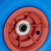 Ø260 mm tömörgumi kerék 2 db 4.1/3.5-4 defektmentes kék-piros pótkerék műanyag felnivel kézikocsi kiskocsi molnárkocsi talicska