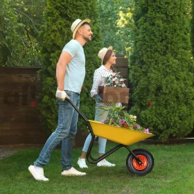Ø325 mm kerék 4.00-6 fekete-piros pótkerék műanyag felnivel pneumatikus gumiabroncs kézikocsi