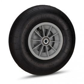   Ø325 mm kerék 4.00-6 fekete-szürke pótkerék műanyag felnivel pneumatikus gumiabroncs kézikocsi kiskocsi molnárkocsi talicska