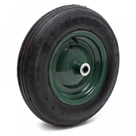   Ø 370 mm fúvott gumi kerék 370x100 csapágyas acél felnis tömlős pótkerék kézikocsi, kiskocsi, talicska fúvott abroncs fém felni