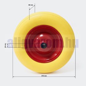   Ø 370 mm tömörgumi kerék 3.50-8 tűgörgős defekttűrő 370x80 pótkerék kézikocsi kiskocsi molnárkocsi