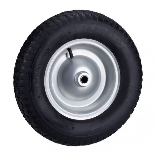 Ø390 mm Molnárkocsi kerék, kézikocsi pótkerék 4.80/4,00-8 fekete fúvott kerék acel felnivel pneumatikus gumiabroncs