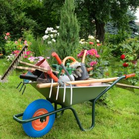   Ø390 mm Molnárkocsi kerék, kézikocsi pótkerék 4.80/4.00-8 kék defektálló kerék acél felnivel tömörgumi abroncs