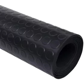 SBR pöttyös stoplis fekete gumiszőnyeg 4 mm vastagság 1200 mm széles tekercs buborék metrómintás