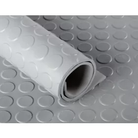 SBR pöttyös stoplis szürke gumiszőnyeg 4 mm vastagság 1200 mm széles tekercs buborék metrómintás