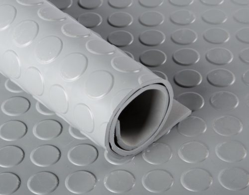 SBR 4x1200 szürke pöttyös stoplis gumiszőnyeg 4 mm vastag 1200 mm széles tekercs buborék metrómintás