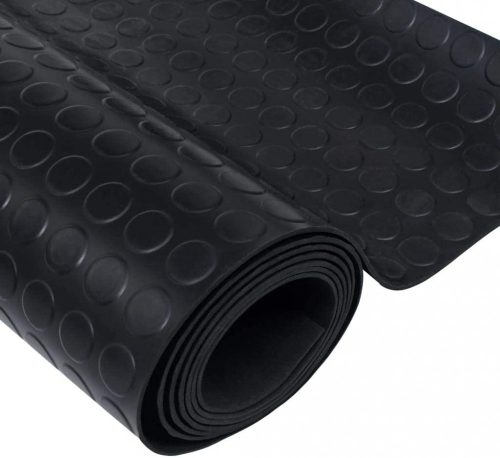 SBR 6x1200 pöttyös gumiszőnyeg 6 mm vastag 1200 mm széles tekercs buborék metrómintás stoplis