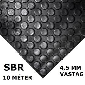  SBR pöttyös gumiszőnyeg 120 cm széles 10 méter hosszú 4,5 mm vastag tekercs buborék metrómintás