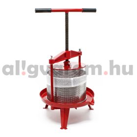   Gyümölcsprés acél szőlőprés 14 liter rozsdamentes acél kosár
