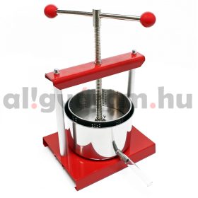   Gyümölcsprés acél szőlőprés 3 liter rozsdamentes acél kosár